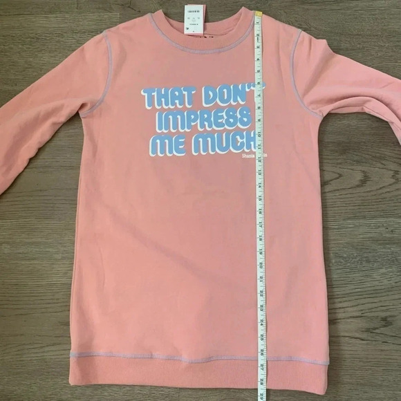 Shania Twain That Don't Impress Me Much Graphic Sweatshirt Size XS - Pink - NWT - Picture 8 of 10